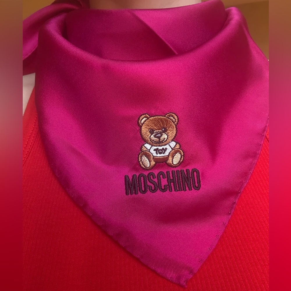 Moschino Cheap and Chic Pink Silk scarf